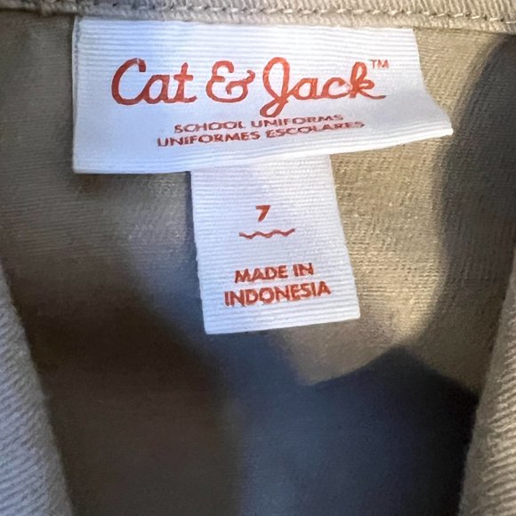 Cat & Jack Girls Short Sleeve Uniform Button Down Dress - Picture 3 of 5